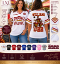 Custom Football Mom Jersey - Glitter Bulldogs Style