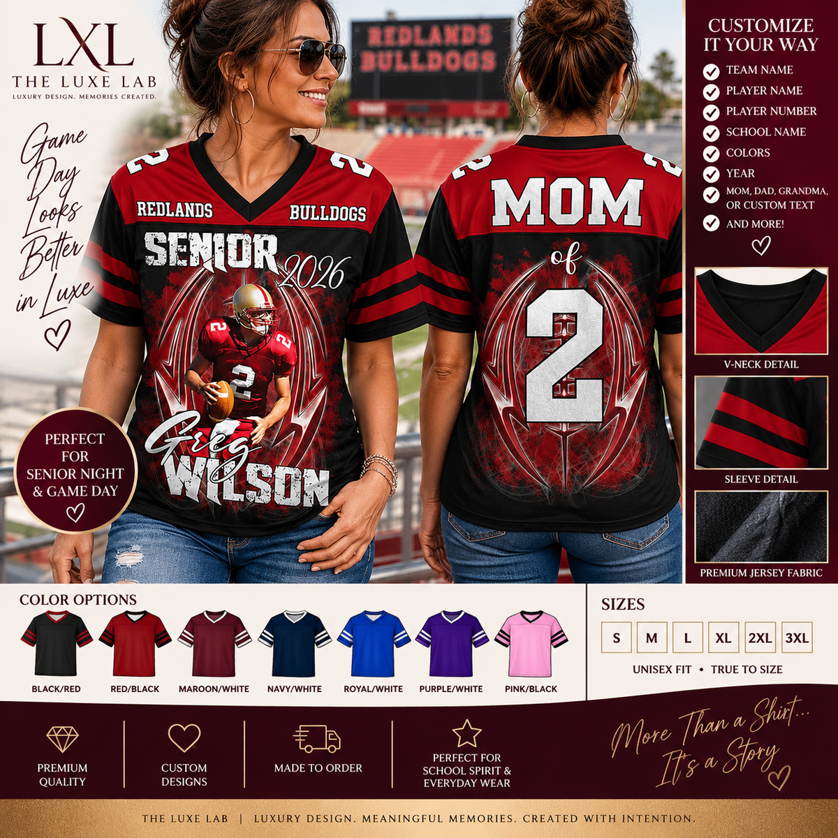 Custom Senior Night Football Jersey