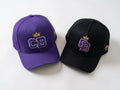 CB Crown Structured Caps in purple and black
