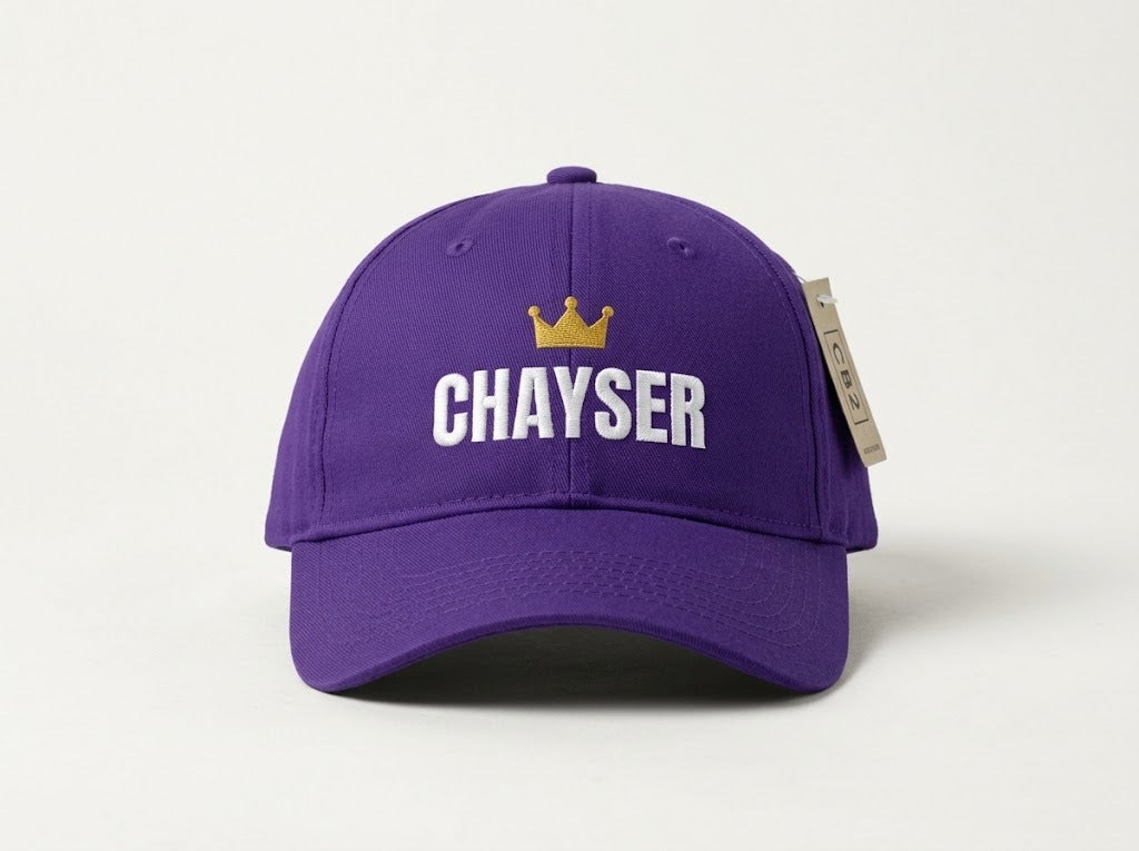 Chayser Hat, purple with gold crown